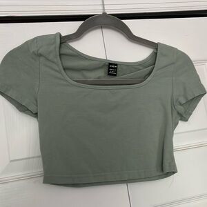 Light green crop top